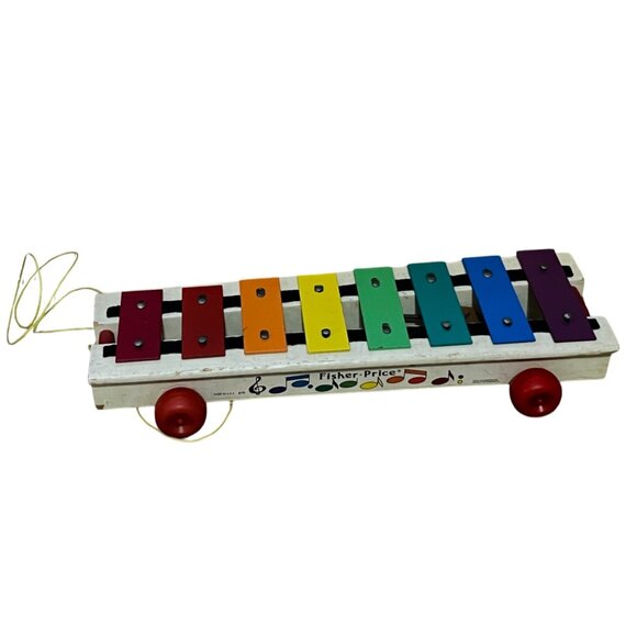 Vintage Fisher Price Pull Along Xylophone 1978 Retro Nursery Toy Musical Collect - Picture 7 of 7